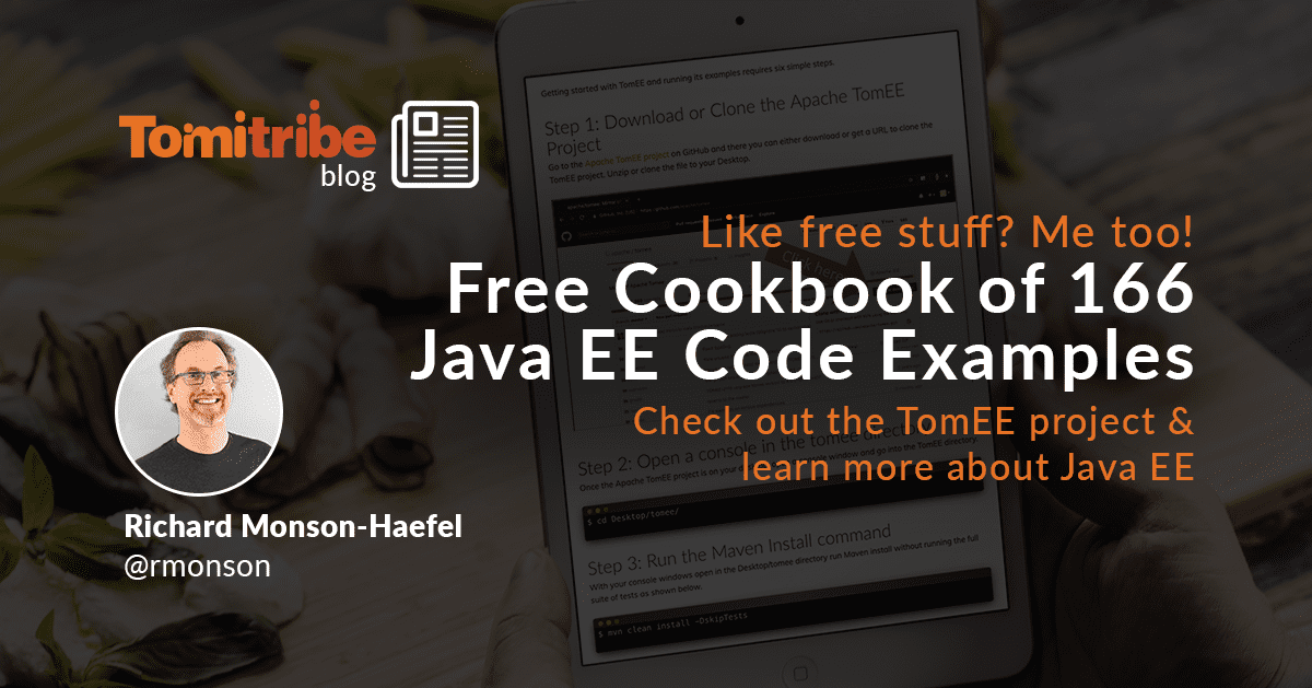 Free Cookbook Of 166 Java Ee Code Examples Tomitribe